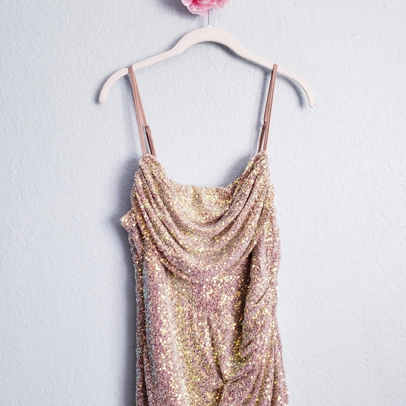 Baltic Born Melania Sequin High Slit Gown - Picture 4 of 6